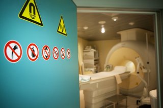 Blick in den Raum für PET-Scans im Münchner Zentrum für Protonen-Therapie