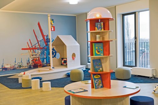 Das Institut für Rechtsmedizin am Universitätsklinikum Hamburg-Eppendor hat einen kindgerechten Schutzraum. 