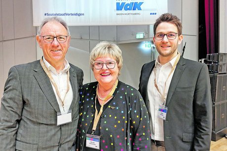 Gruppenbild mit Renate Schommer, Stefan Svoboda und Hans-Josef Hotz.