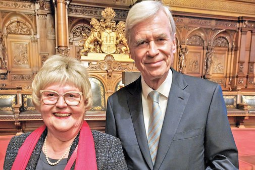 Michael Otto und Renate Schommer im Gespräch.