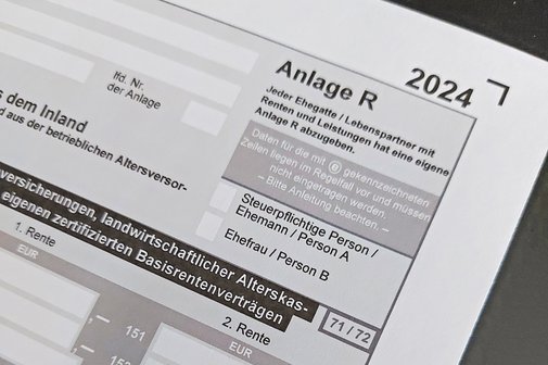 Ausschnitt aus dem Formular Anlage 5 der Steuererklärung.