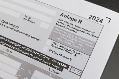 Ausschnitt aus dem Formular Anlage 5 der Steuererklärung.