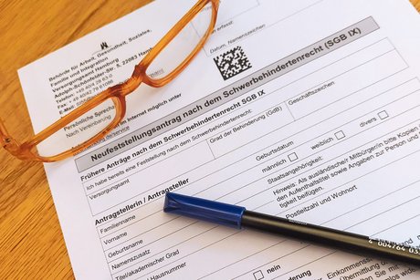 Formular Neufeststellungsantrag nach dem Schwerbehindertenrecht.
